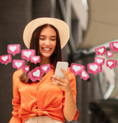 Kobieta tworząca viral