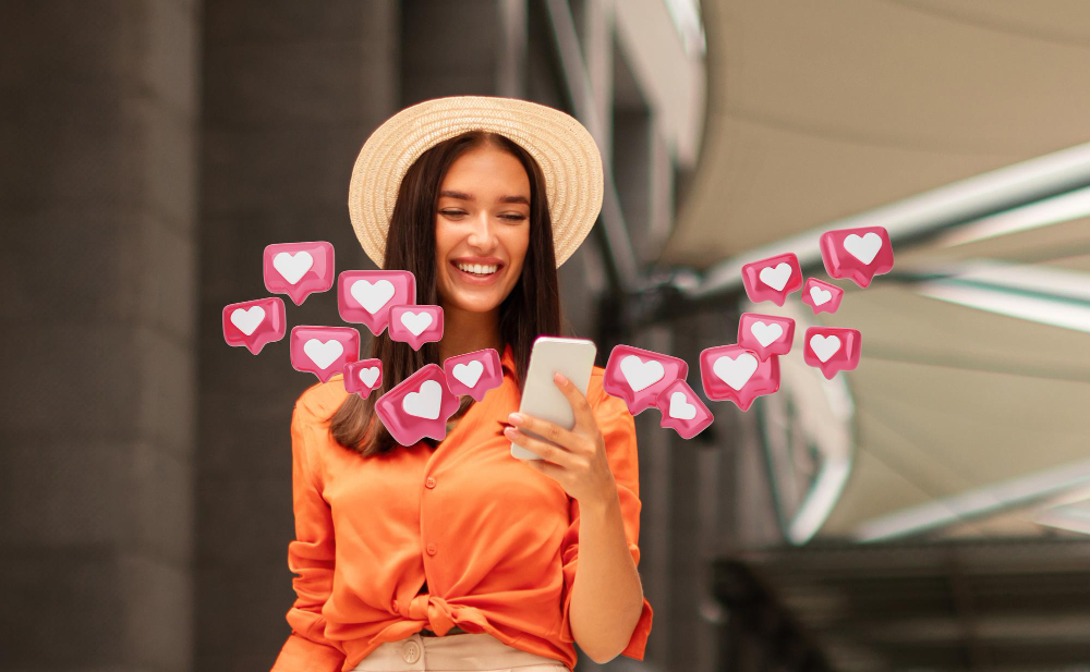 Kobieta tworząca viral